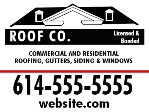 Roof Repair/ Replacement Sign 1D