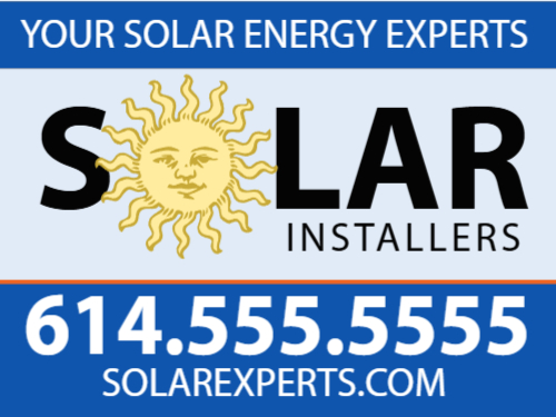 Solar Installer Job Site Sign 2D