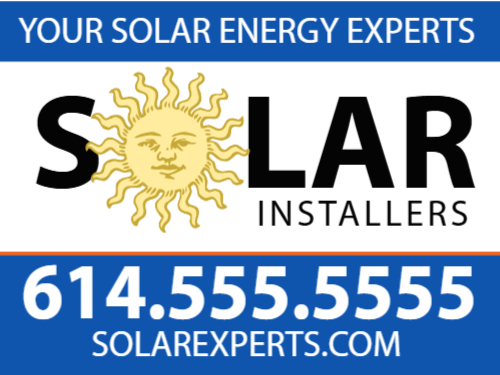 Solar Installer Job Site Sign 2D