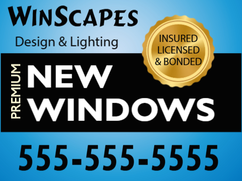 Window Installers Job Site Sign 2D