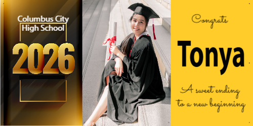 3x6ft Custom Grad Banner