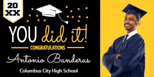 3x6ft Custom Grad Banner