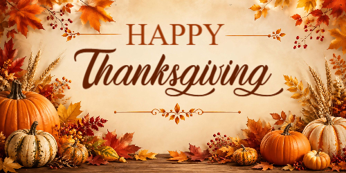 Happy Thanksgiving Banner Design