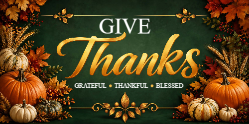 Happy Thanksgiving Banner Design