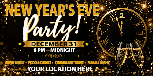 3' x 6' New Year's Event Banner