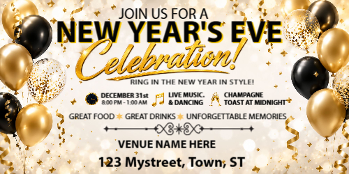 New Year's Eve Celebration Banner