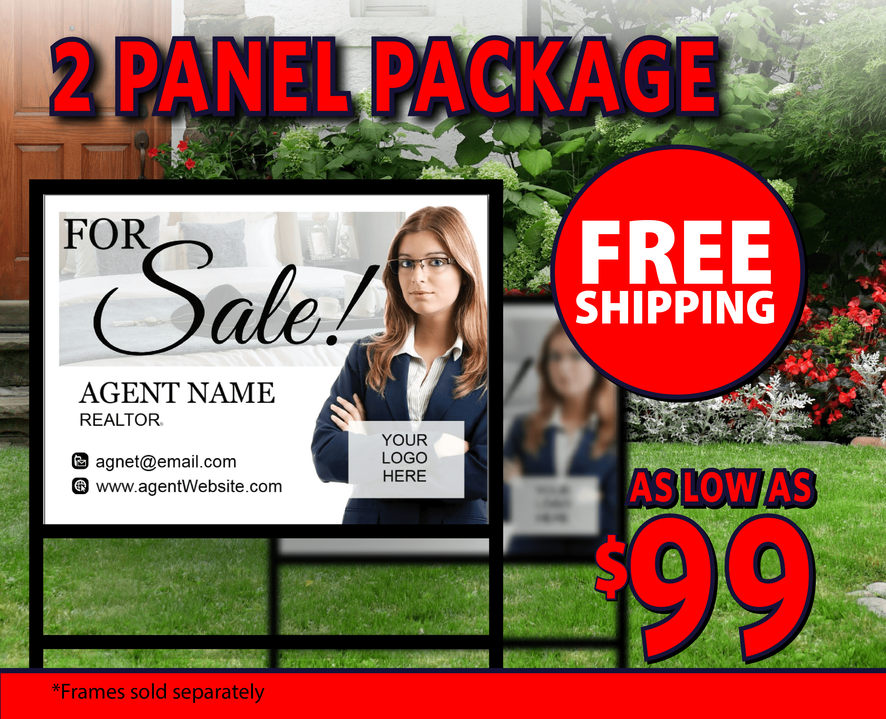 18x24 Inch - 2 Panel Package 20x30, 24x24, 18x30, 30x24 Custom 18x24 Inch 2 Panel Package