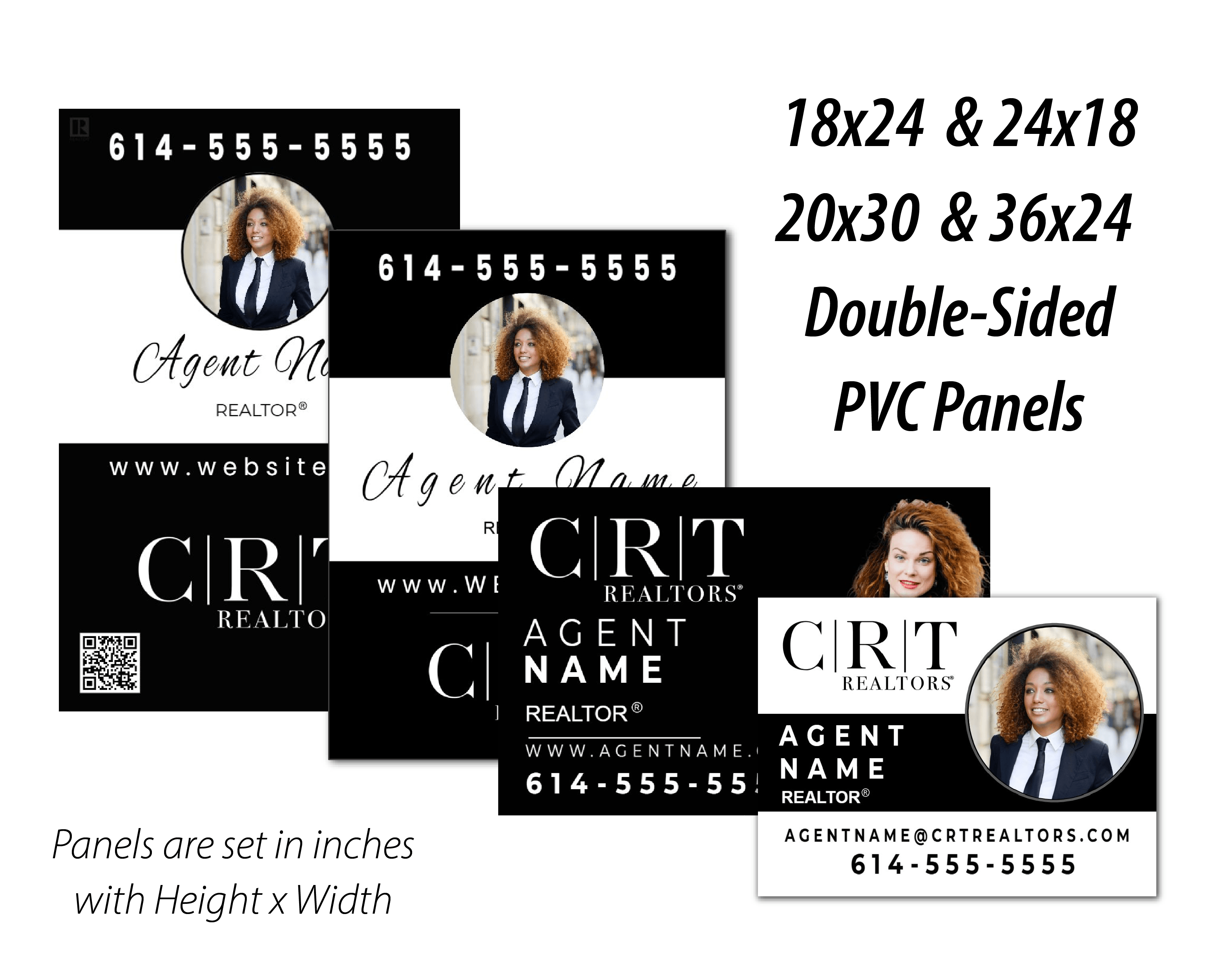 CRT Realtors 2-sided PVC Panels