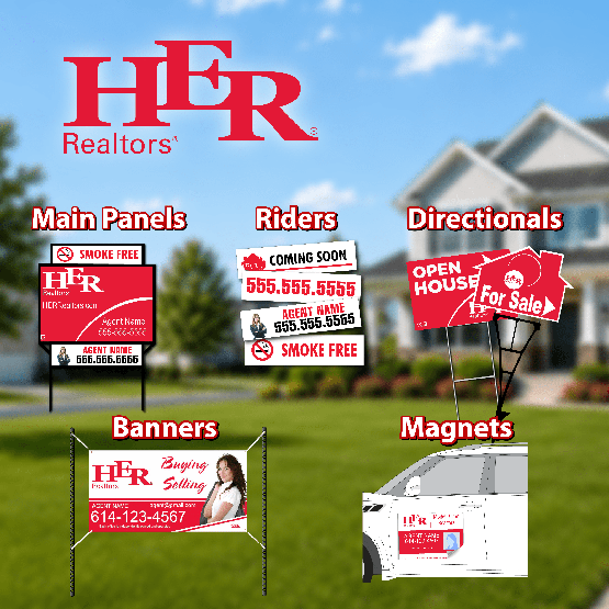 Her Realtor Real Estate Main Panel Signs