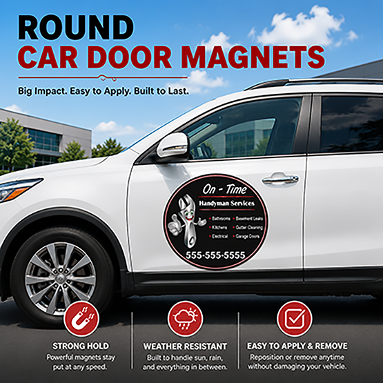 Car Door Magnets-Round