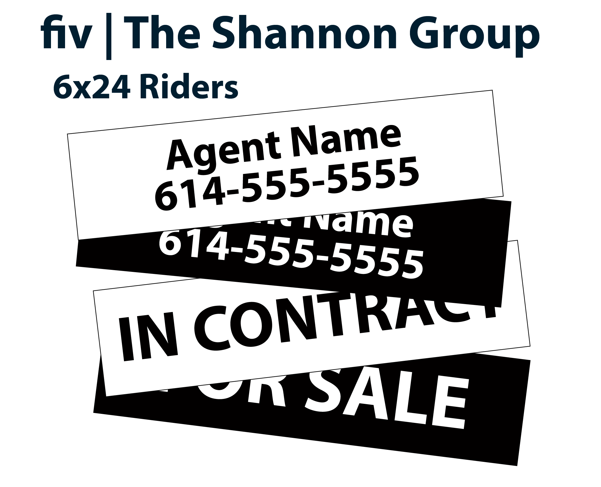 The Shannon Group 2-sided PVC Rider Signs