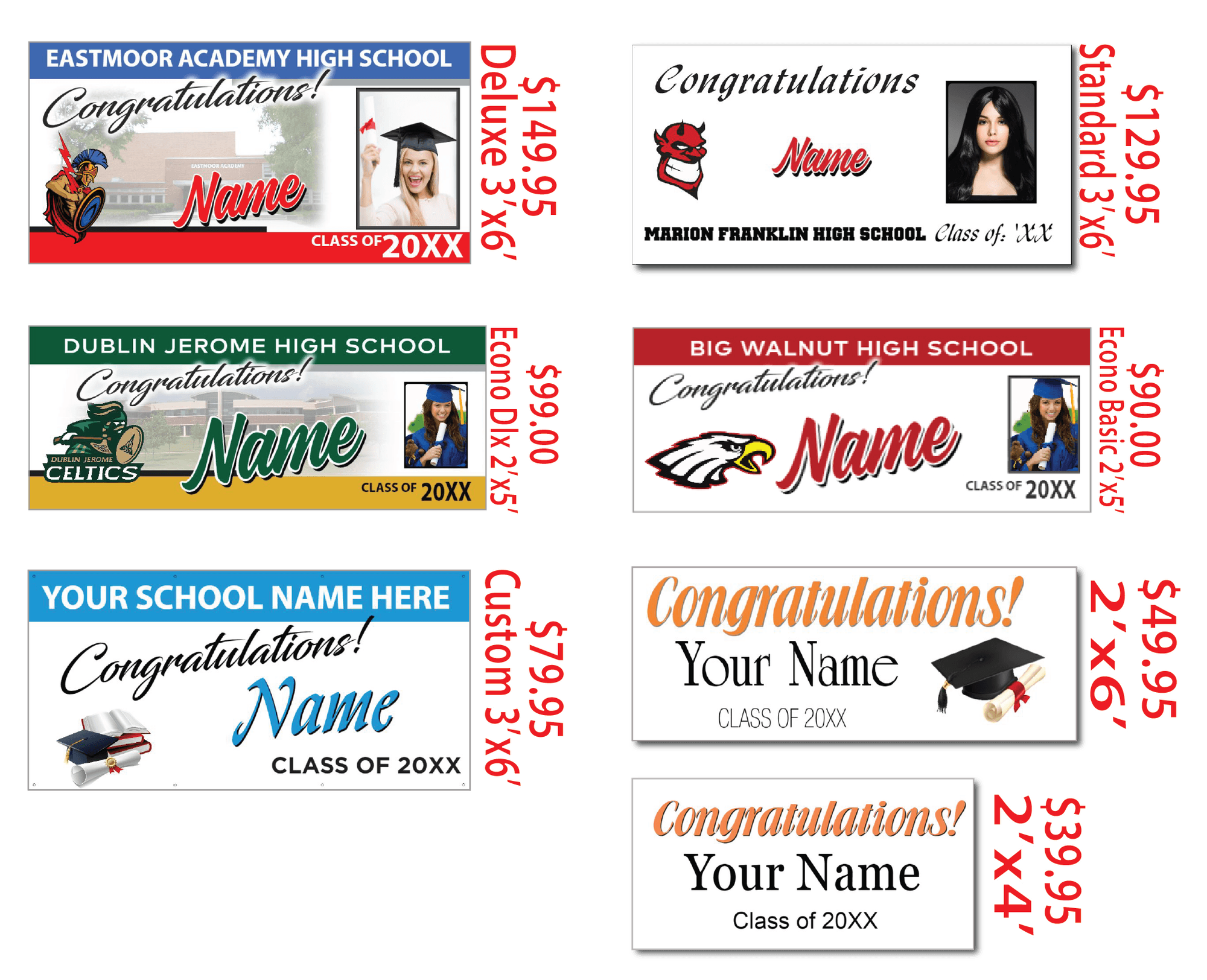 Graduation Banners Ohio School Specific High School Graduation Banners