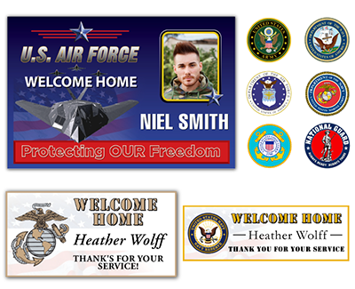 Military Welcome Home Banners