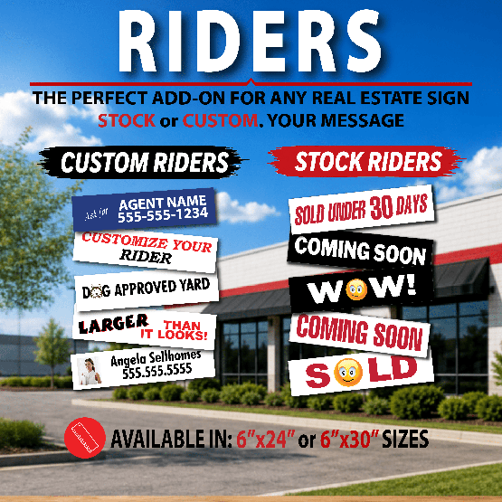 Real Estate Rider Signs