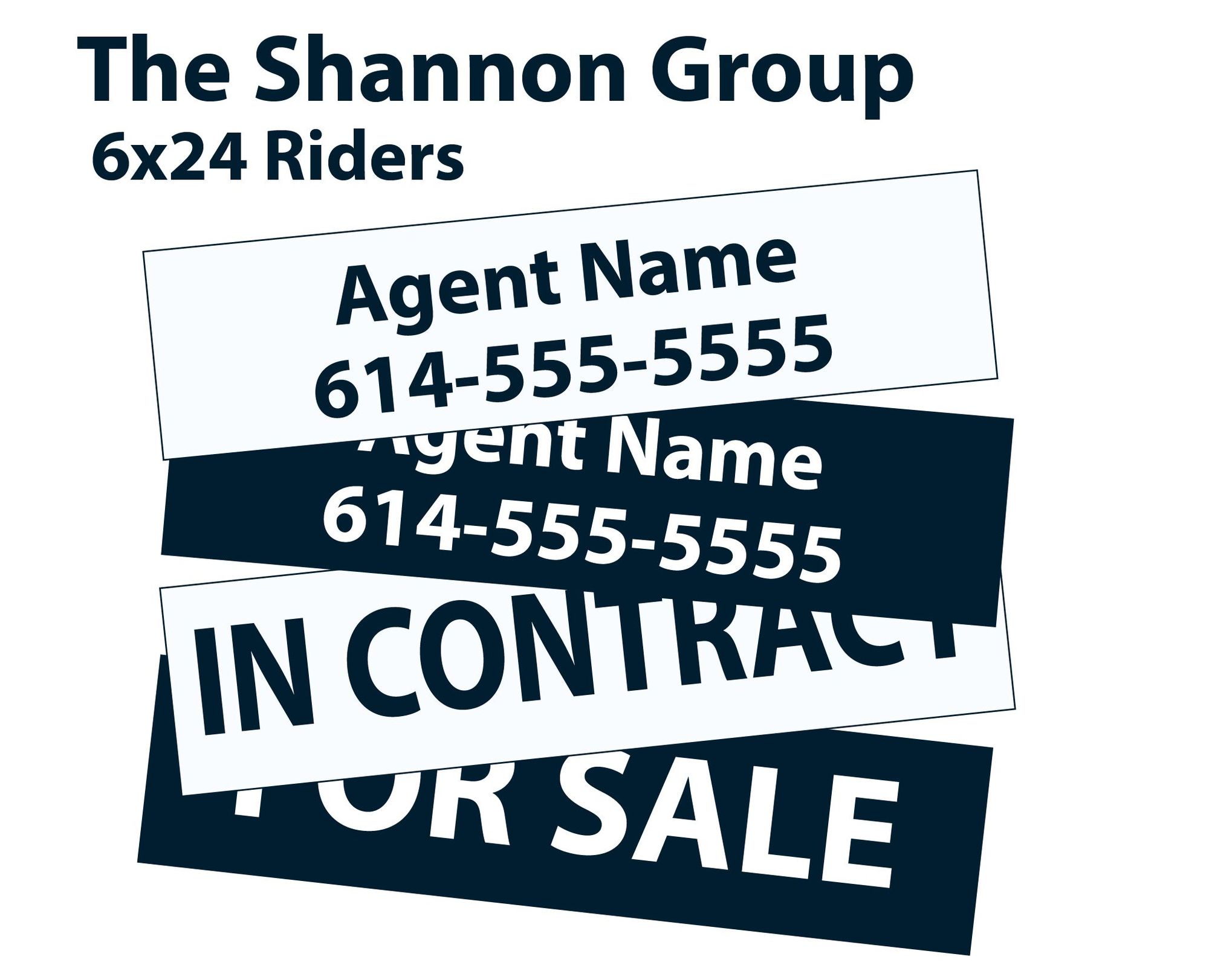 The Shannon Group 2-sided PVC Rider Signs