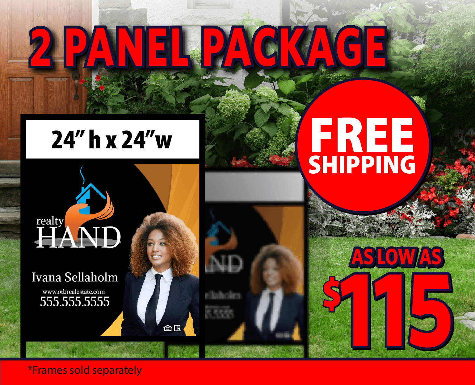 24x24 Inch - 2 Panel Package 1