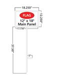 12x18-in. Sign Stand | Main Panel w/ Directional 5
