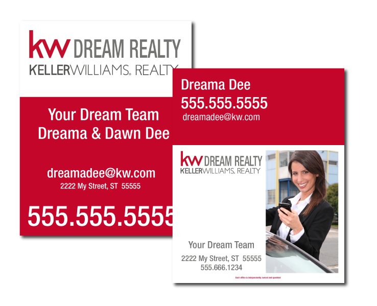 Sample Keller Williams Sign Templates that we Sell.