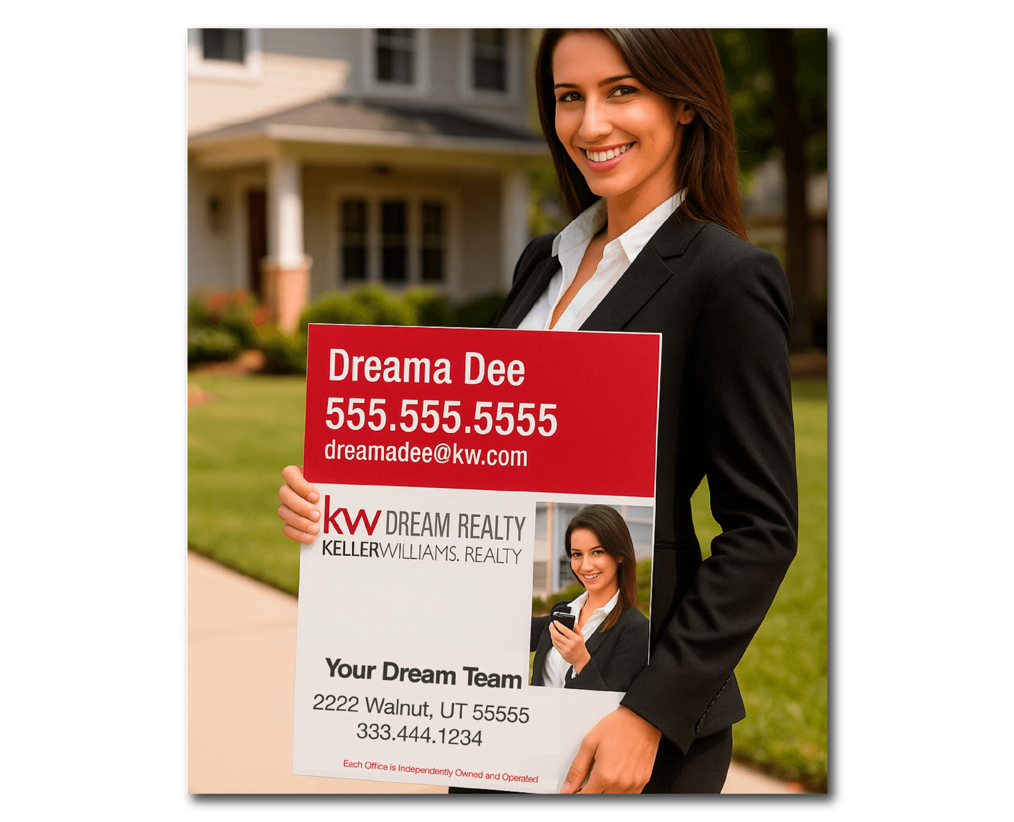 Keller Williams Vertical PVC 2-sided Panels (30x24) 1