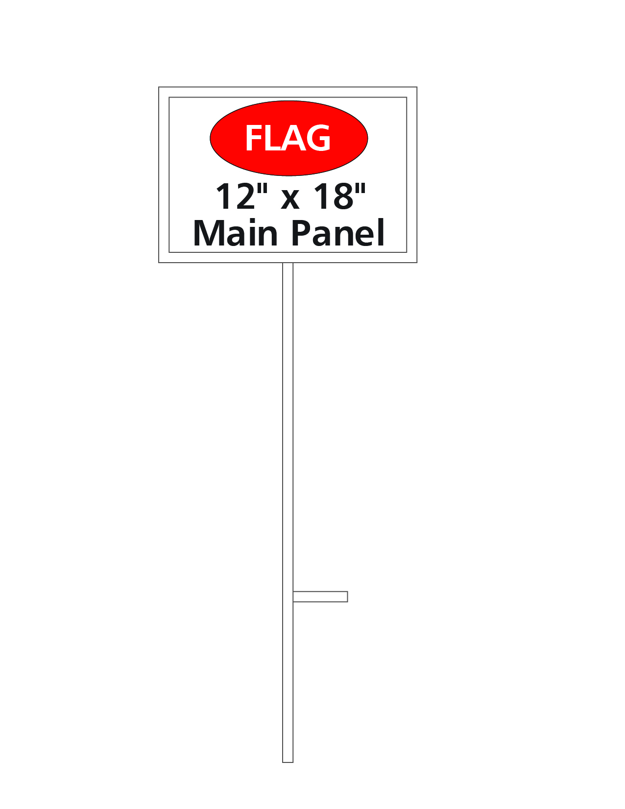 12x18-in. Sign Stand | Main Panel w/ Directional 6