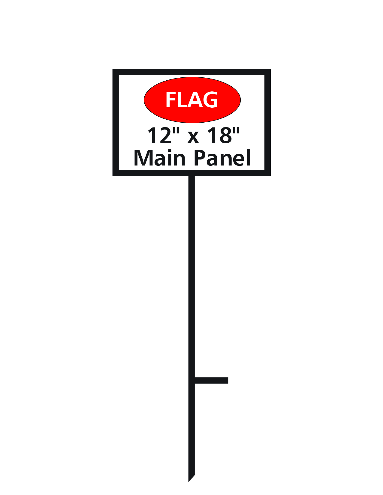 12x18-in. Sign Stand | Main Panel w/ Directional 4