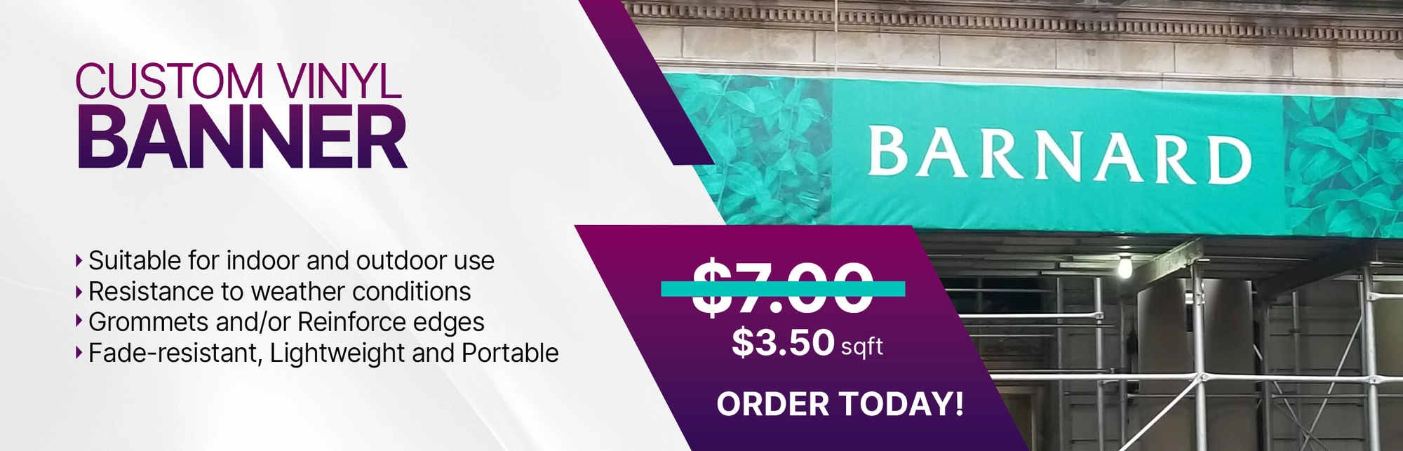 Vinyl Banner August PROMO