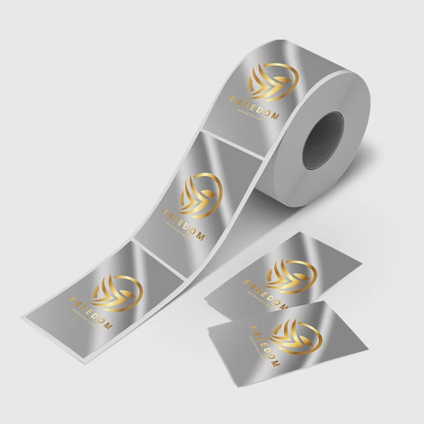 Bright Silver Roll Labels