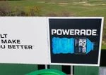 Outdoor stadium sign banner