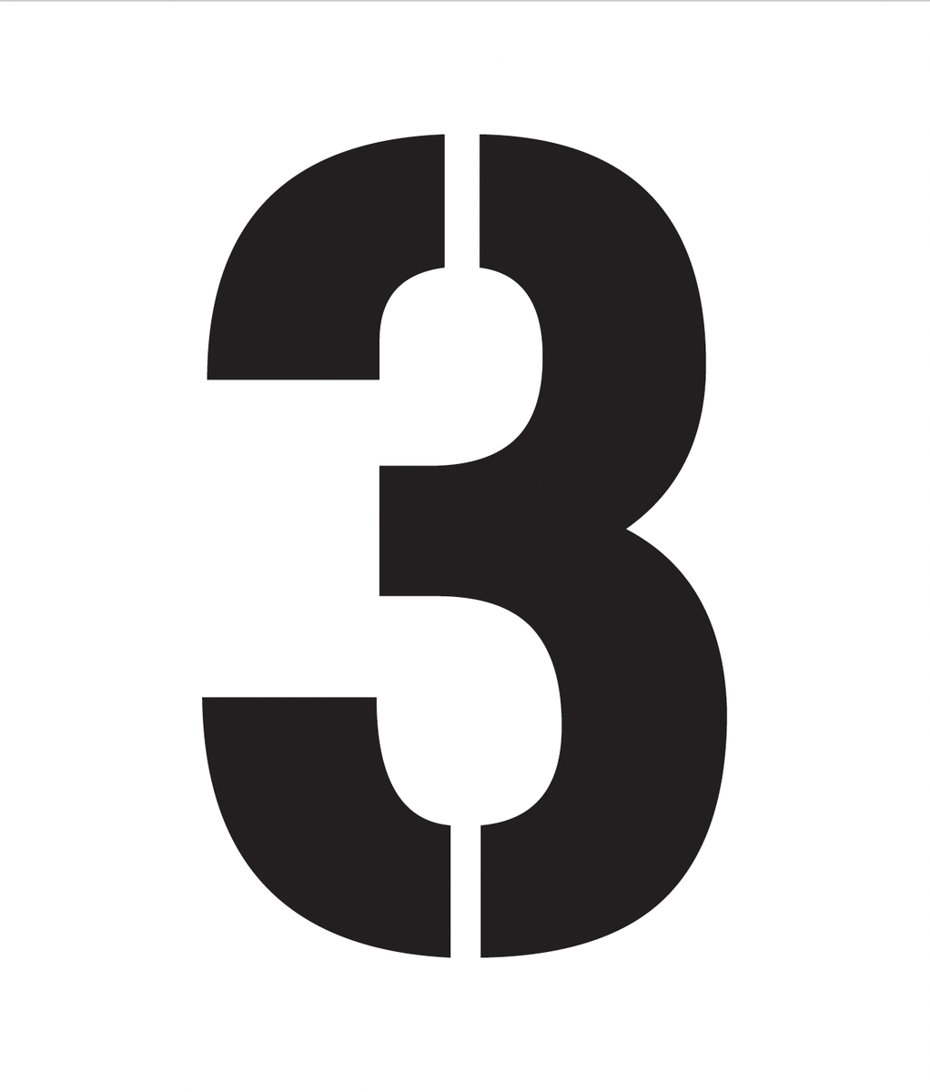 Number Stencils 3