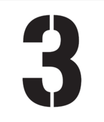 Number Stencils 3