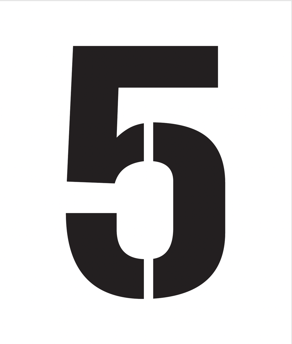 Number Stencils 5