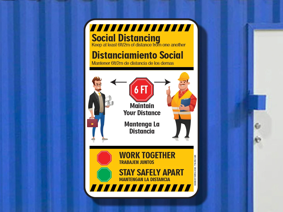 Stay 6ft Apart (Yellow) Covid-19 1