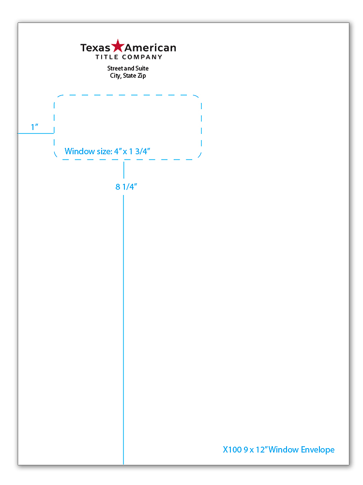 14175 9x12 Window Envelope