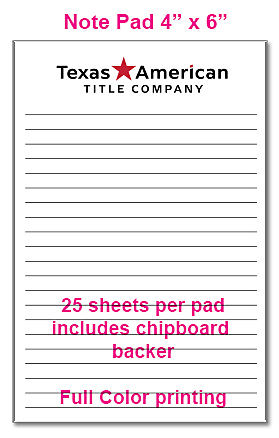 14175 4x6 Sticky Note Pad