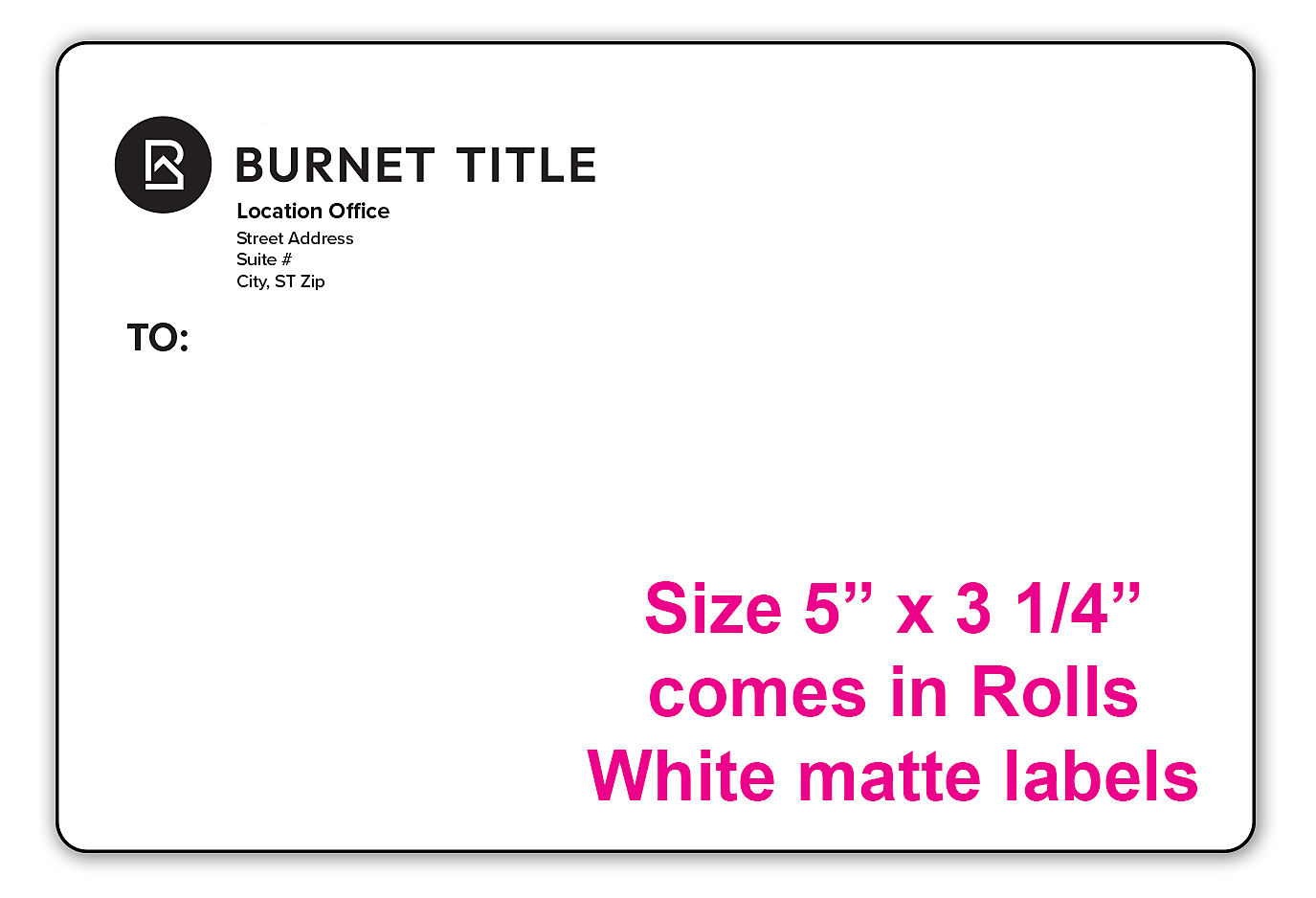 14213 5 x 3.25" Mailing Labels