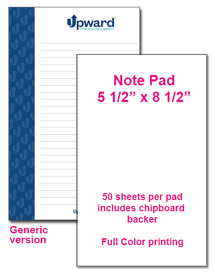 C001008 5.5 x 8.5 Note Pad