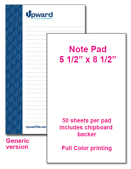 C001009 5.5 x 8.5 Note Pad