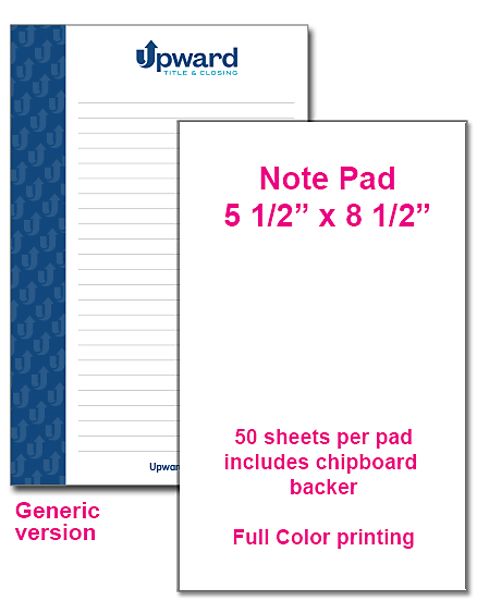 C001015 5.5 x 8.5 Note Pad