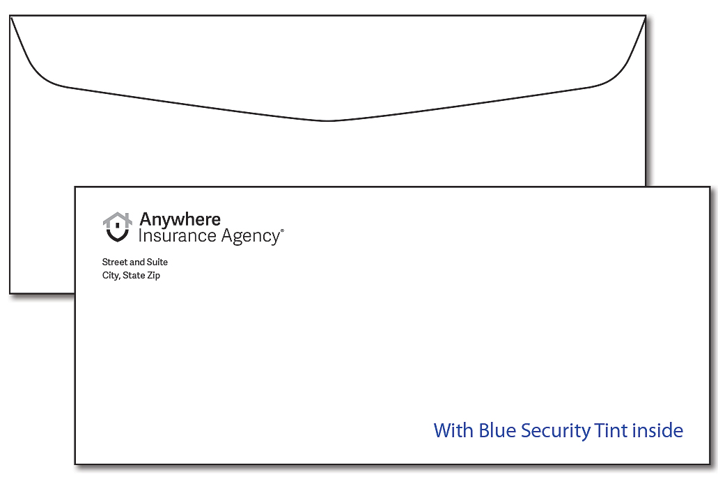 16045 #10 Non Window Envelope - Security tint