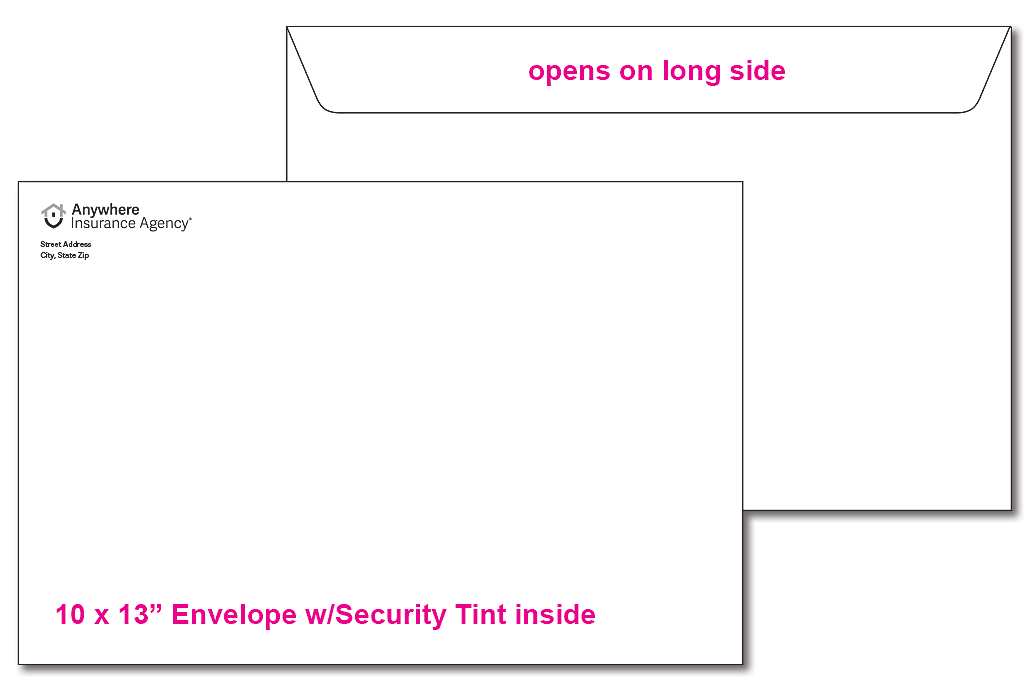 16045 10 x 13 Booklet Envelope - Security Tint