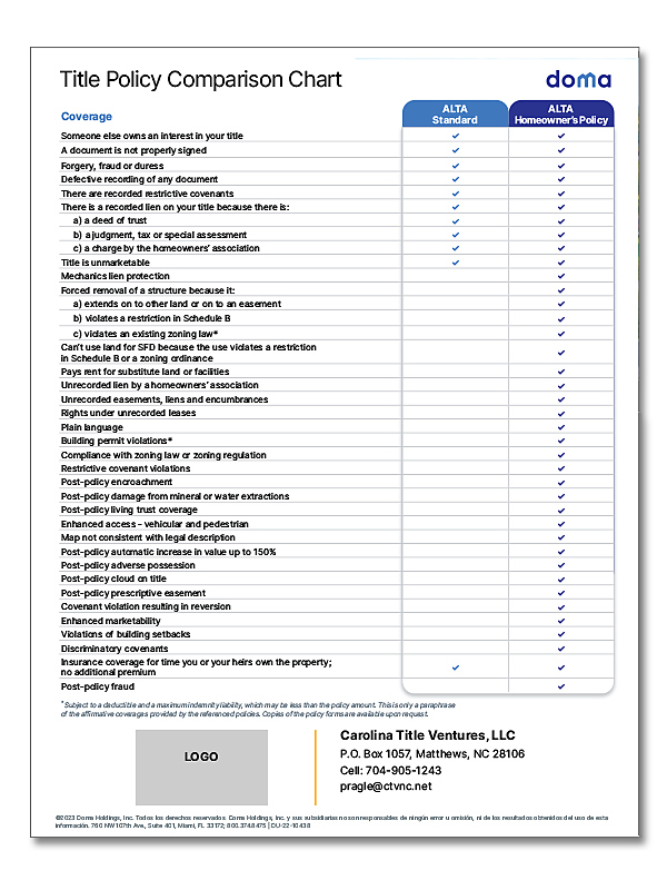 14781 Policy Comparison Chart English