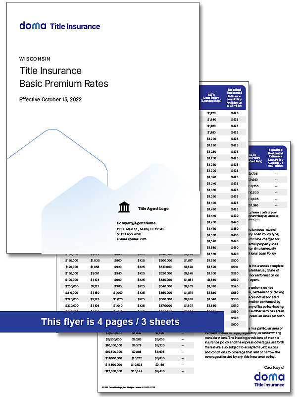 14781 Rate Sheet - Wisconsin