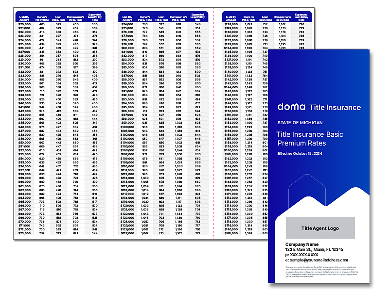 14781 Rate Card - Michigan