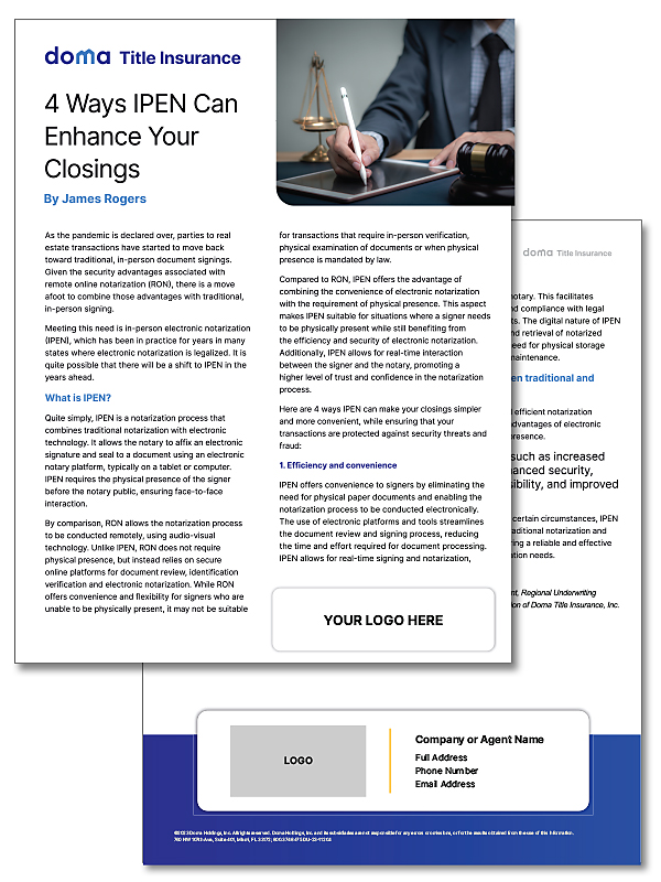 14781 4 Ways IPEN Can Enhance Your Closings