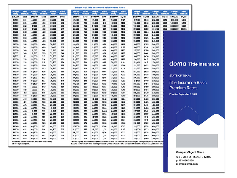 14781 Rate Card - Texas