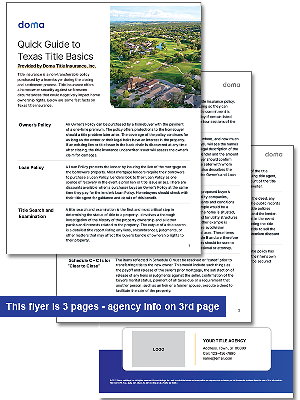 14781 Quick Guide To TX Title Basics