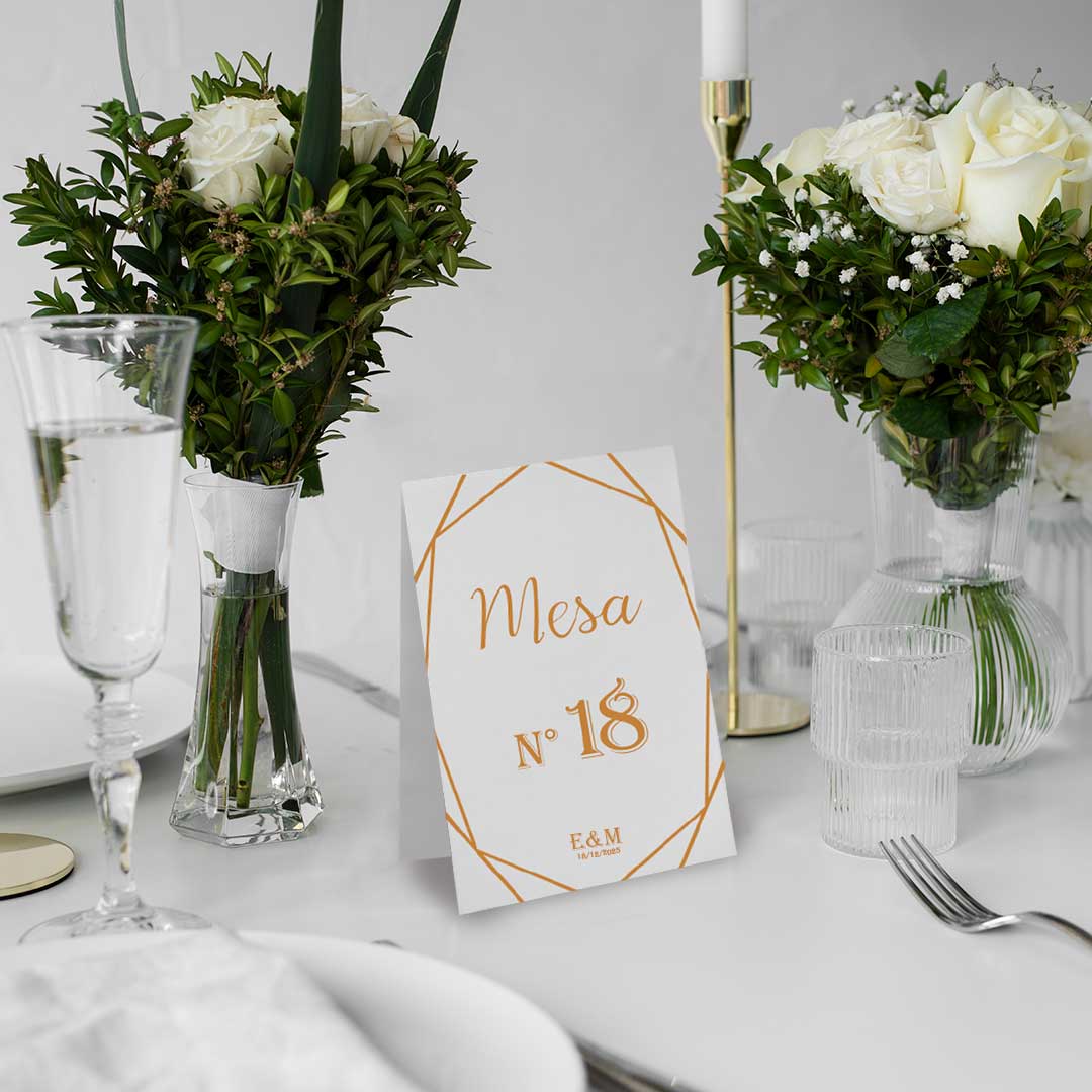 Número para Mesa para matrimonio