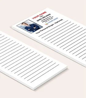 Standard Custom Notepads [3.5 x 8.5 Notepads]