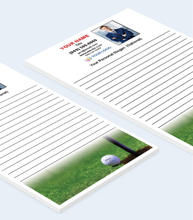 Golf Themed Notepads [5.25 x 8.5 Notepads]