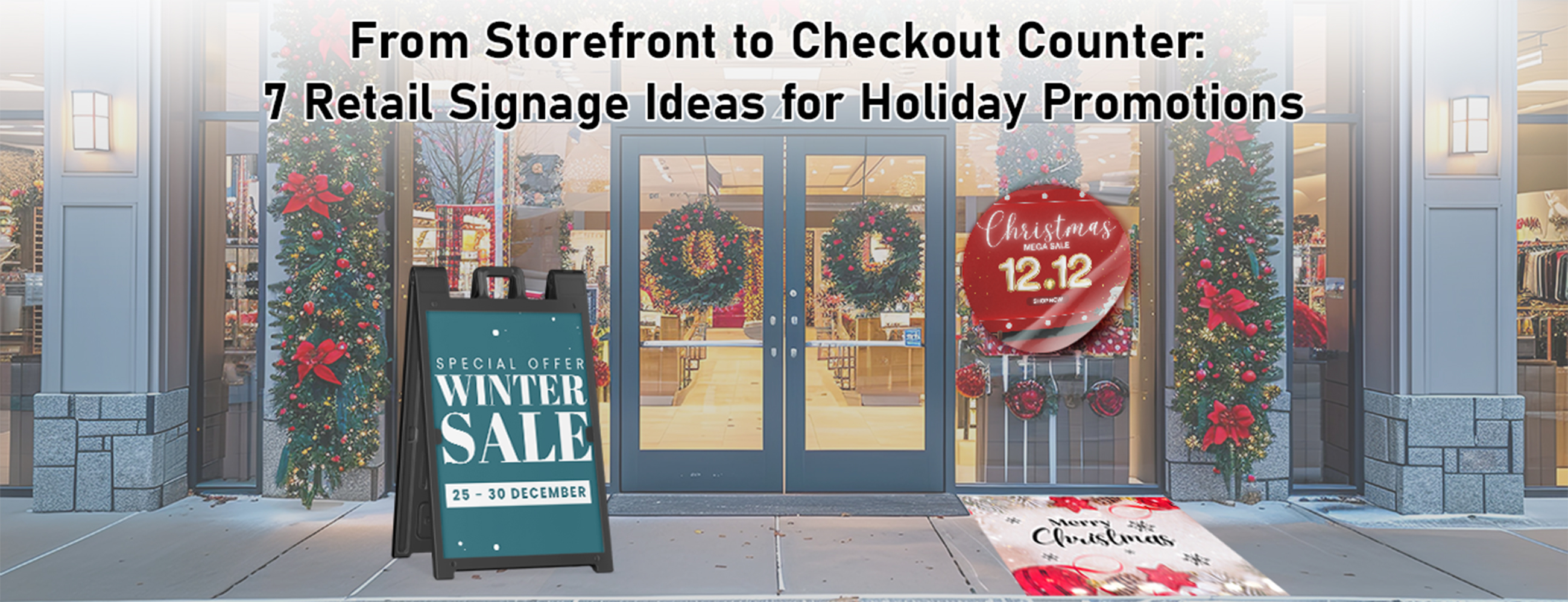 From Storefront to Checkout Counter: 7 Retail Signage Ideas for Holiday Promotions
